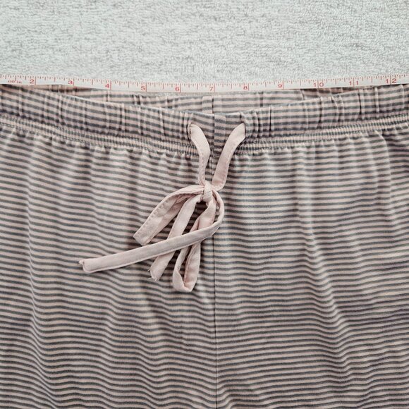 Rae Dunn Women’s Pajama Set Do Not Disturb Pink Top & Striped Shorts Sleepwear - Picture 9 of 9